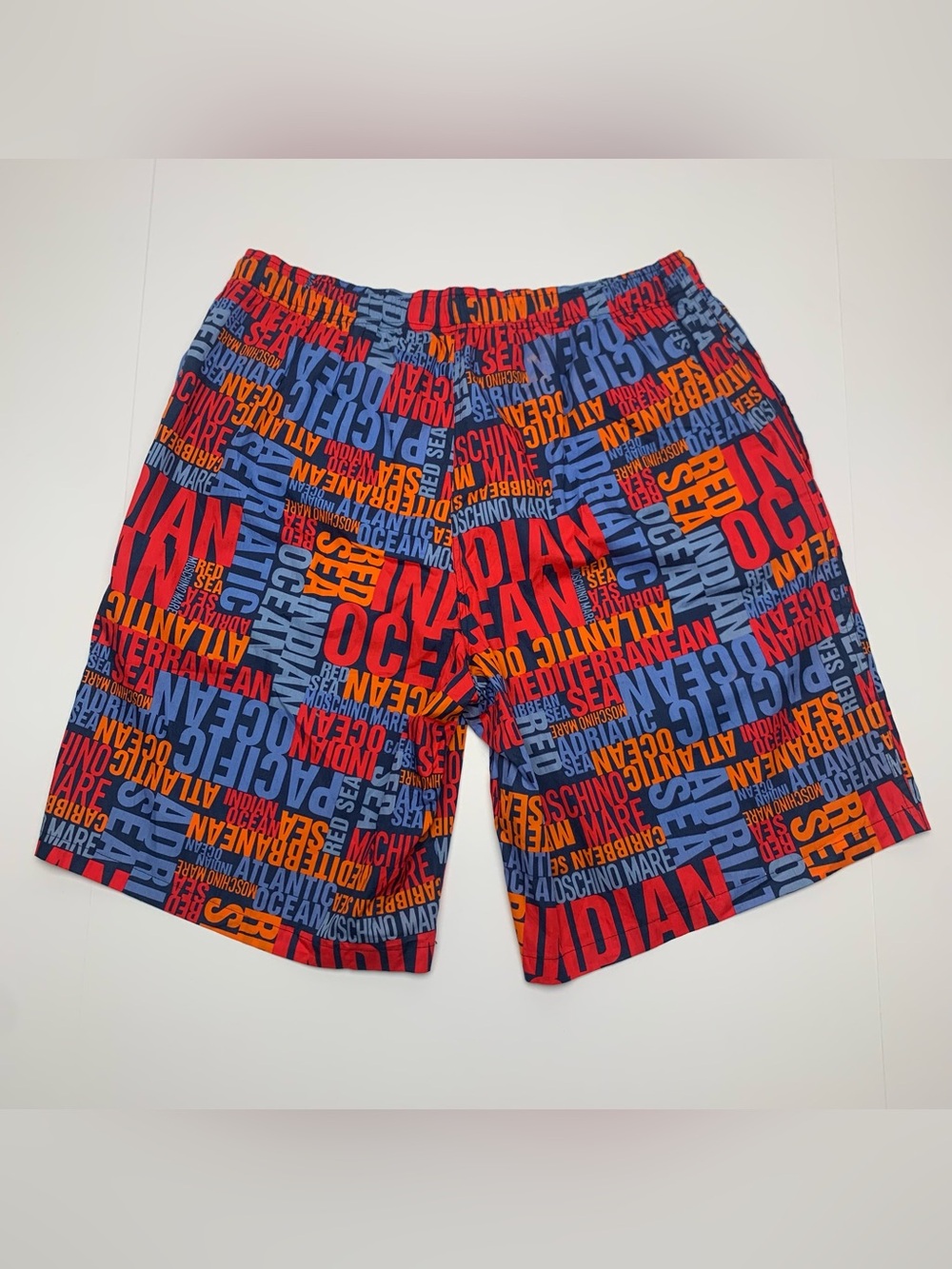 Moschino Mare Swim Trunks Lined Bathing Suit Bermuda Shorts Mens Size 54 - Picture 2 of 11